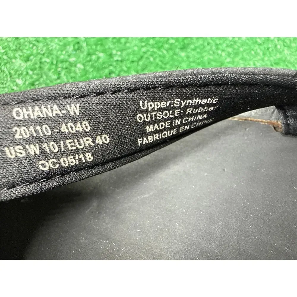 Olukai Ohana Sandals Womens 10 Black Flip Flop Thong Pool Beach Shoes